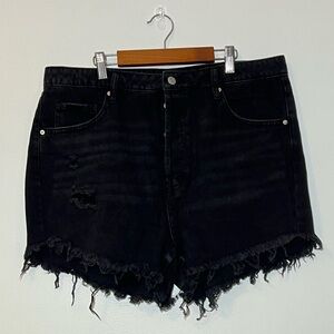 Wild fable Black Distressed Denim Shorts